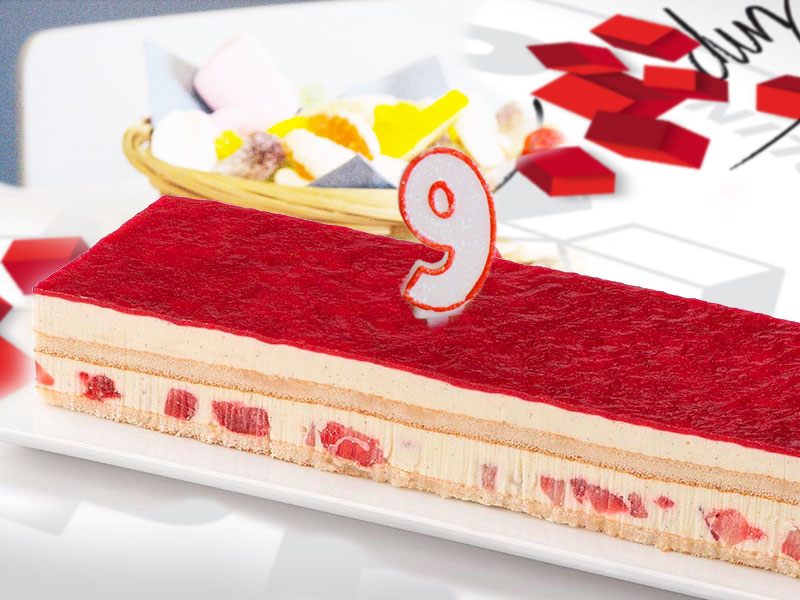 Entremet Fraise en bande